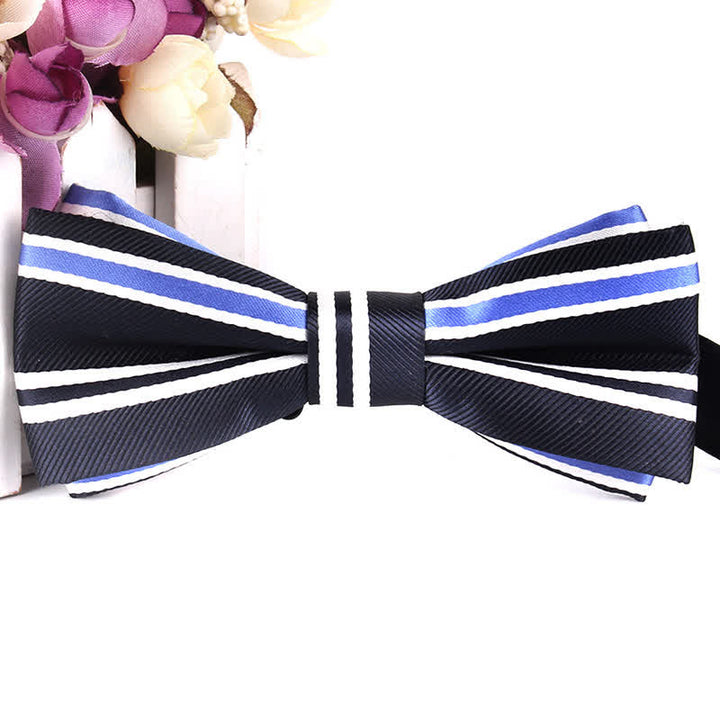 Men's Novel Stylish Colorful Striped Bow Tie