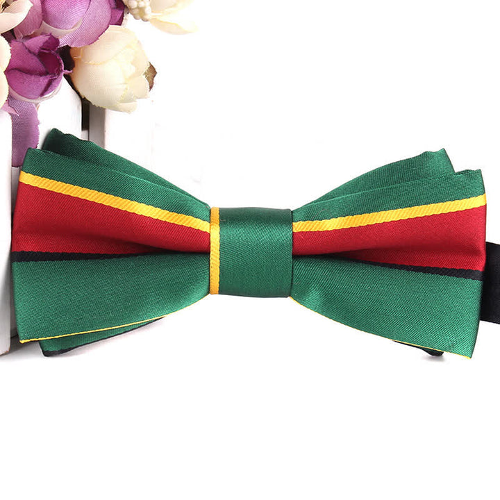 Men's Novel Stylish Colorful Striped Bow Tie