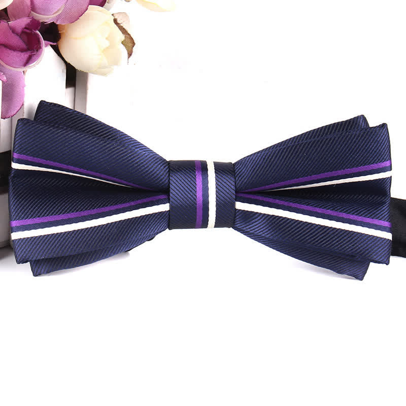 Men's Novel Stylish Colorful Striped Bow Tie