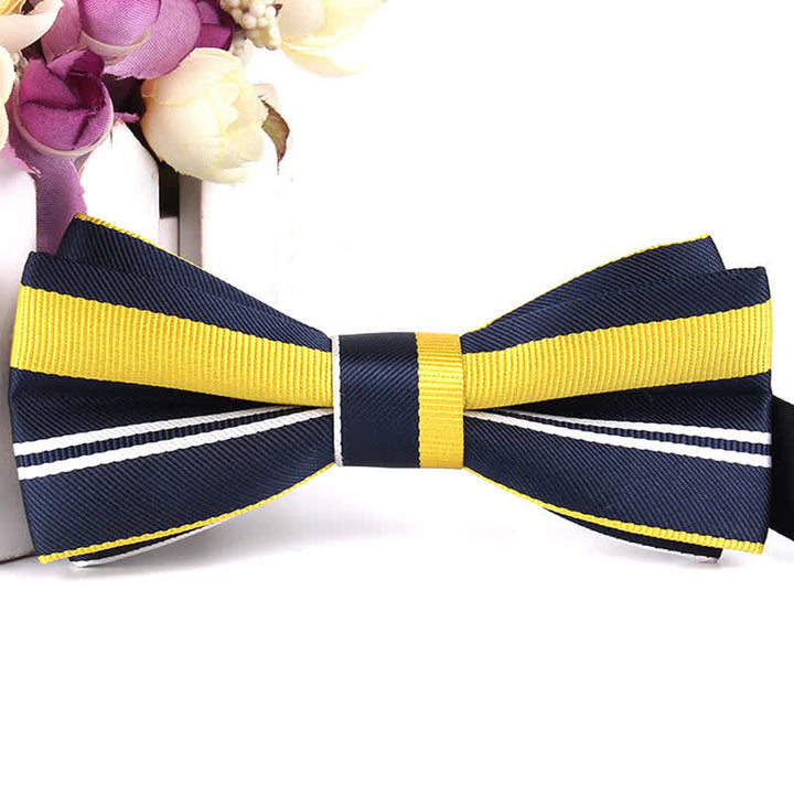 Men's Novel Stylish Colorful Striped Bow Tie