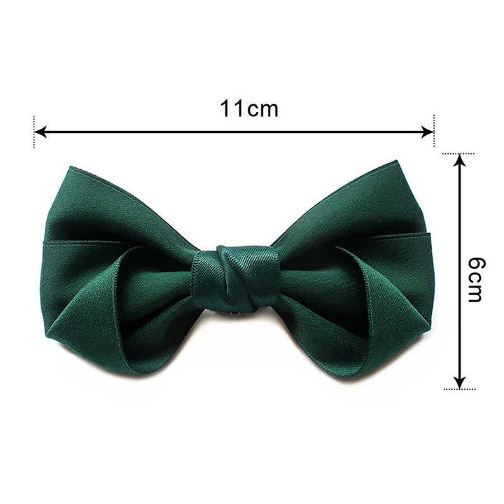 Men's Simple Trendy Soild Color Suit Shirt Bow Tie