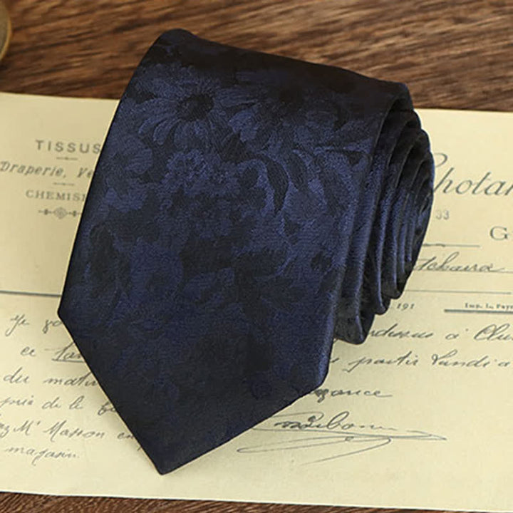 Men's Vintage Art Floral Pattern Necktie - image 8