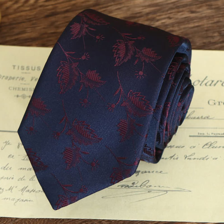 Men's Vintage Art Floral Pattern Necktie - image 20