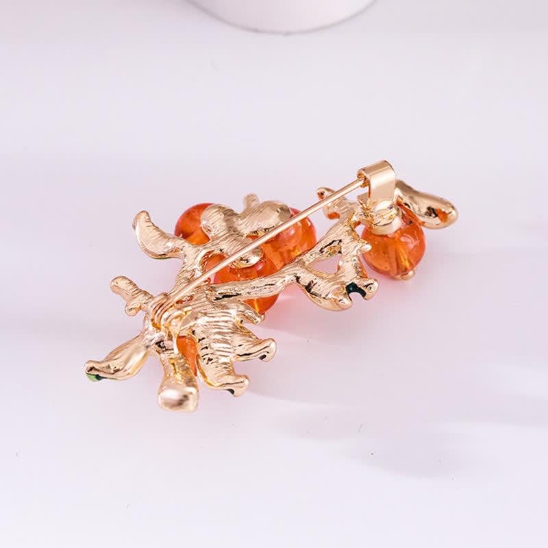 Women's Lucky Persimmon Tree Shape Brooch