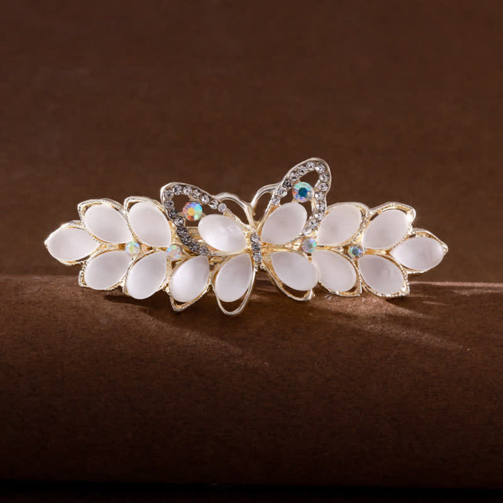 Women's Butterfly Imitation Cat's Eye Stone Hair Clip