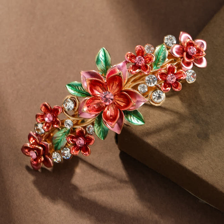 Women's Spring Flower Colorful Enamel Hair Clip