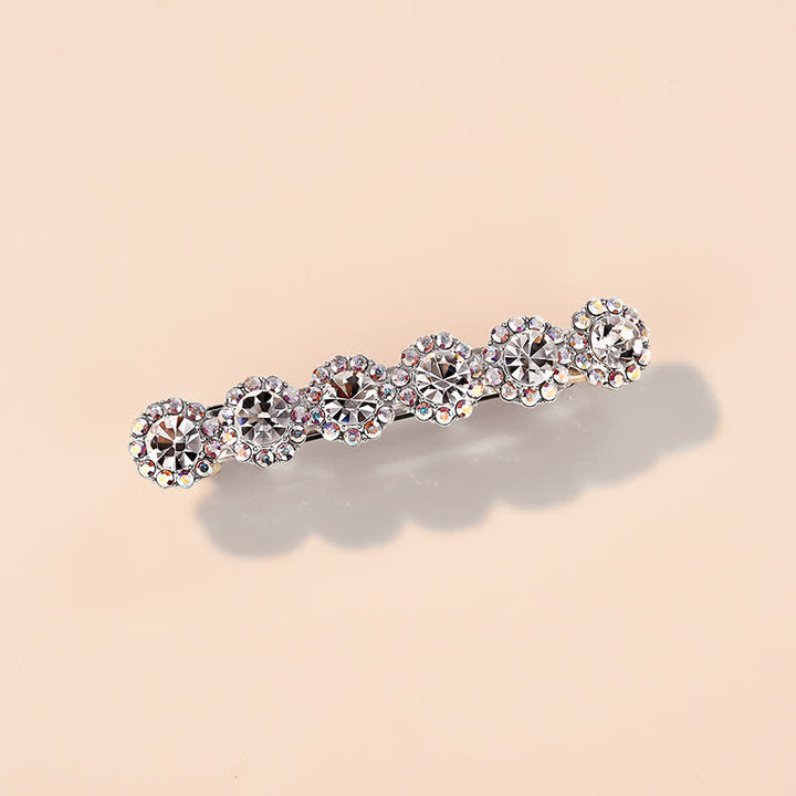 Women's Gorgeous Rhinestone Floral Small Hair Clip