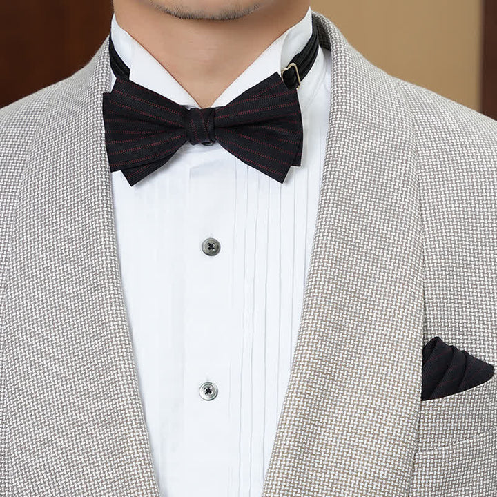 Men's Solid Color Twilled Formal Wedding Bow Tie