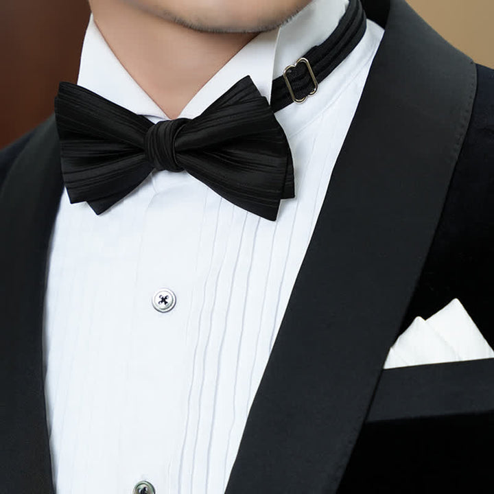 Men's Solid Color Twilled Formal Wedding Bow Tie