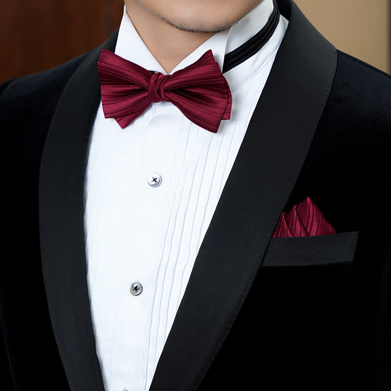 Men's Solid Color Twilled Formal Wedding Bow Tie