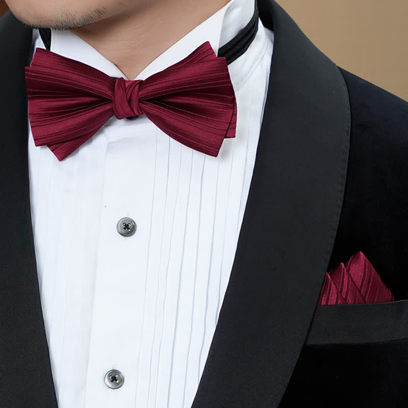 Men's Solid Color Twilled Formal Wedding Bow Tie