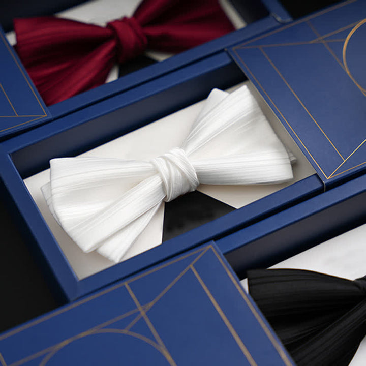 Men's Solid Color Twilled Formal Wedding Bow Tie