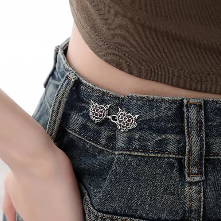 Women's Little Red Devils Button Jeans Belt Clip