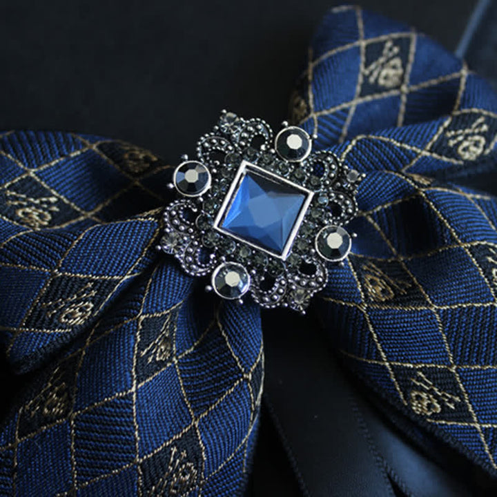 Classic British Style Ribbon Tassel Bow Tie