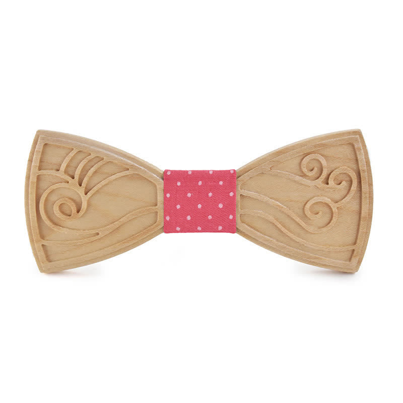 Men's Novelty Music Engraving Wooden Bow Tie