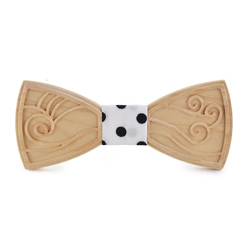 Men's Novelty Music Engraving Wooden Bow Tie