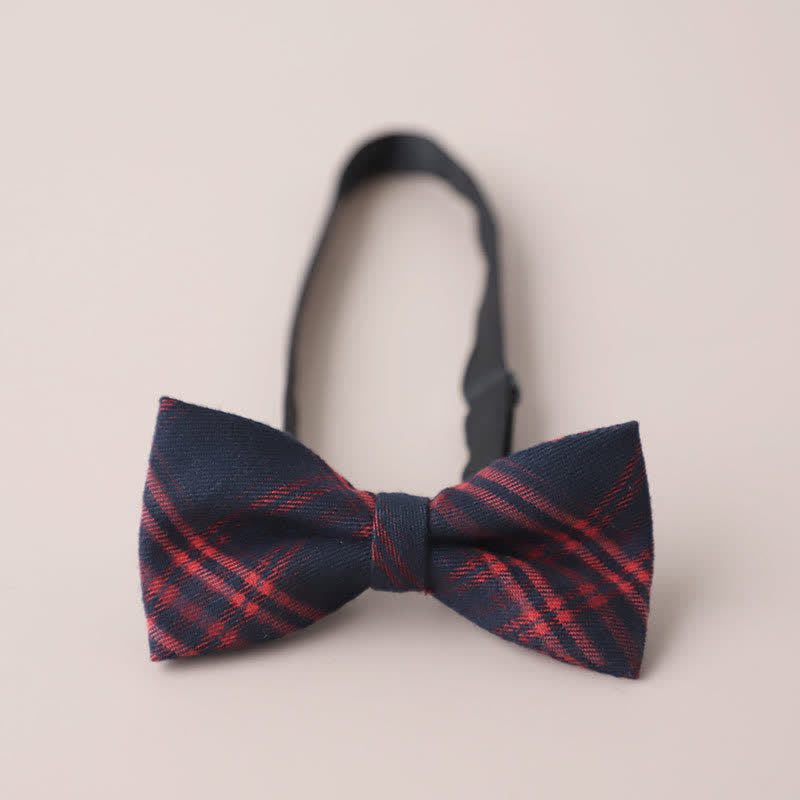 Men's Casual Formal Party Retro Plaid Bow Tie