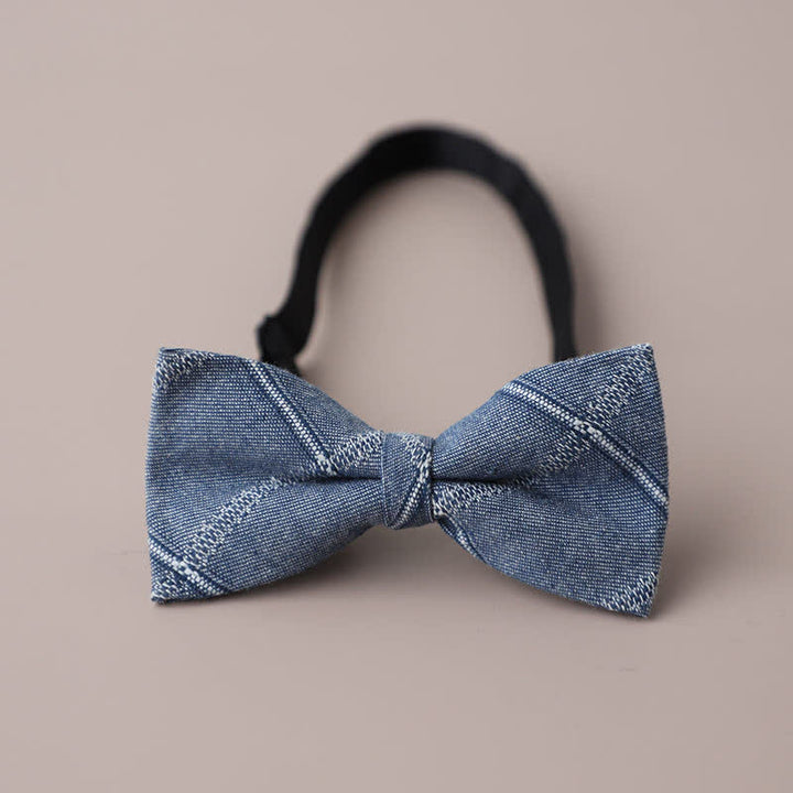 Men's Casual Formal Party Retro Plaid Bow Tie