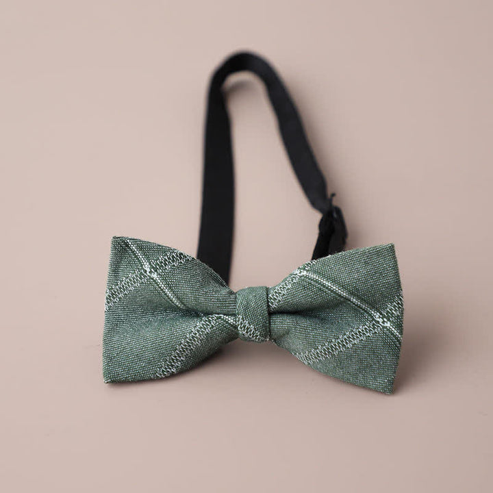 Men's Casual Formal Party Retro Plaid Bow Tie