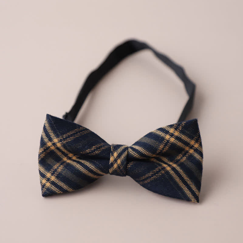 Men's Casual Formal Party Retro Plaid Bow Tie