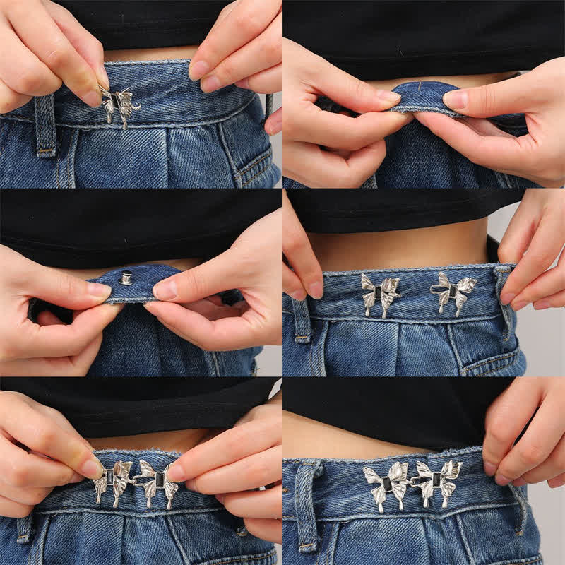Women's Butterfly Detachable Jean Button Belt Clip - image 3