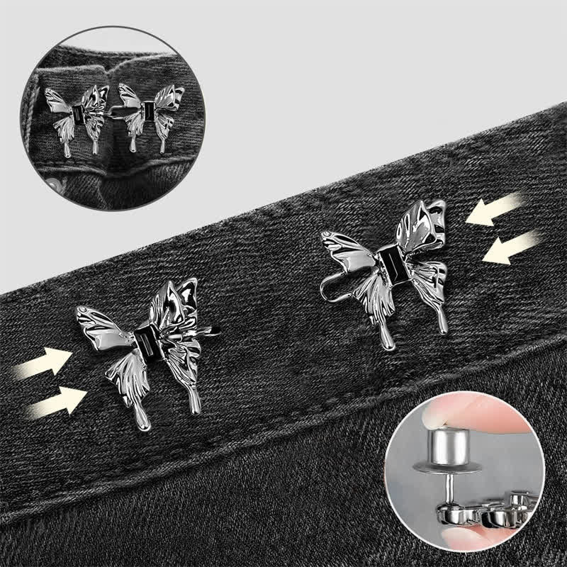 Women's Butterfly Detachable Jean Button Belt Clip - image 4