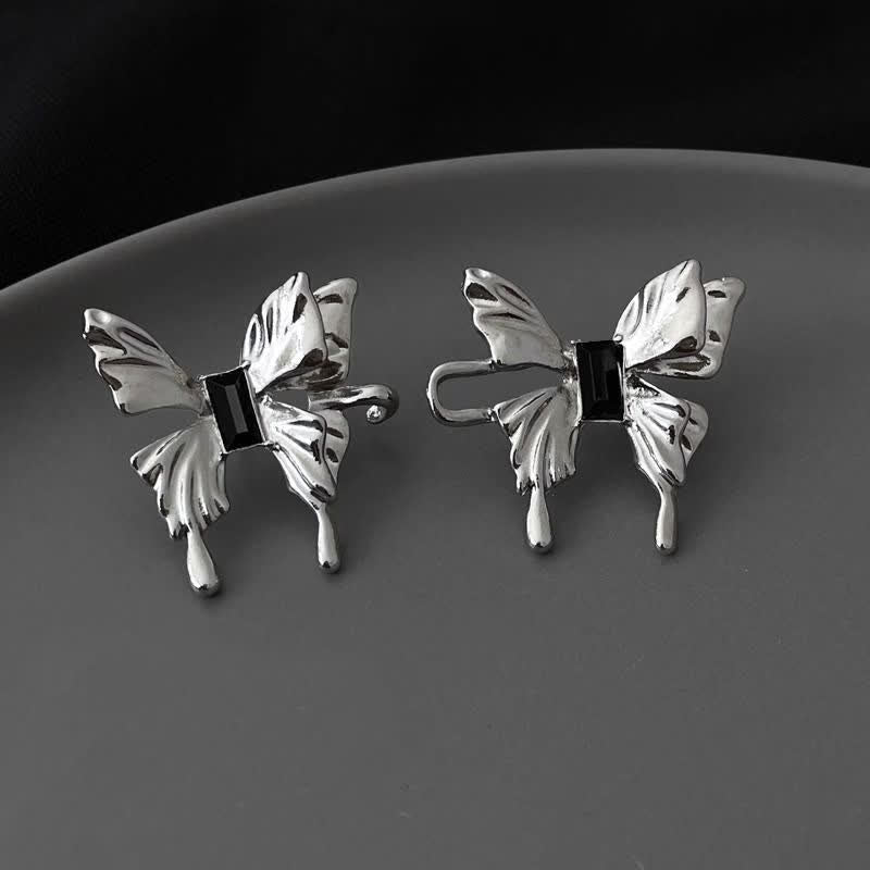 Women's Butterfly Detachable Jean Button Belt Clip - Silver - image 0