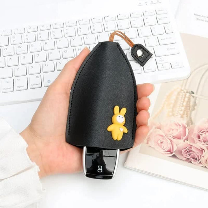 Creative Pull-out Cute Rabbit Leather Key Case