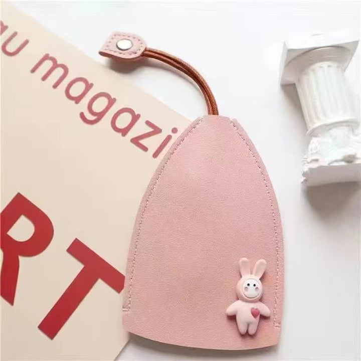 Creative Pull-out Cute Rabbit Leather Key Case