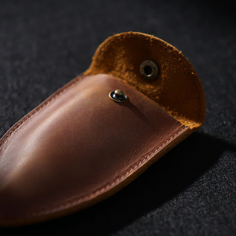 Vintage Coin Pull-out Smart Key Leather Key Case - image 3