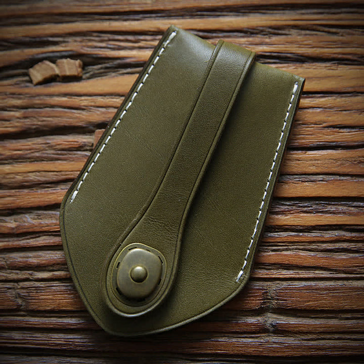 Retro Safe Storage Buckle Functional Pull-out Key Case - Olive Green - image 10