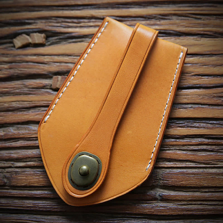 Retro Safe Storage Buckle Functional Pull-out Key Case - Yellow - image 8