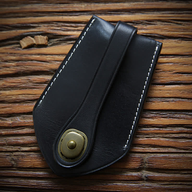 Retro Safe Storage Buckle Functional Pull-out Key Case - Black - image 11