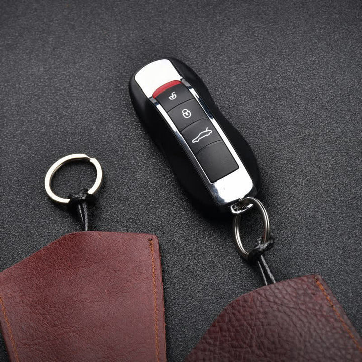 Mini Creative Portable Pull-out Leather Key Case - image 4