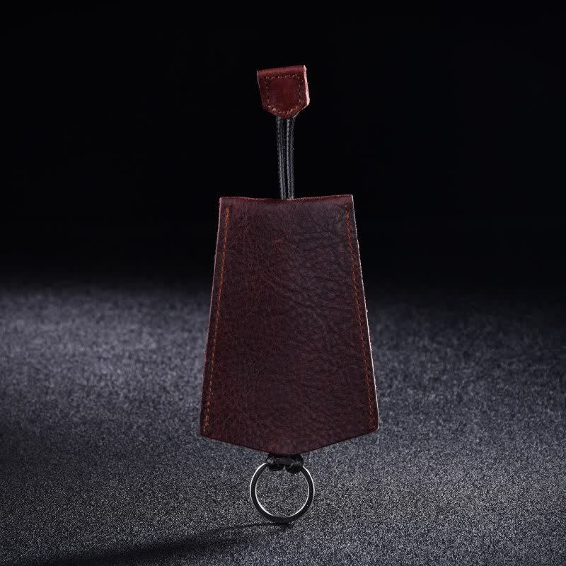 Mini Creative Portable Pull-out Leather Key Case - Coffee - image 2