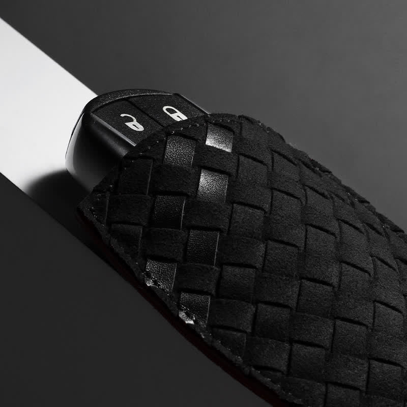 Modern Weave Pull-out Leather Car Key Case - image 3