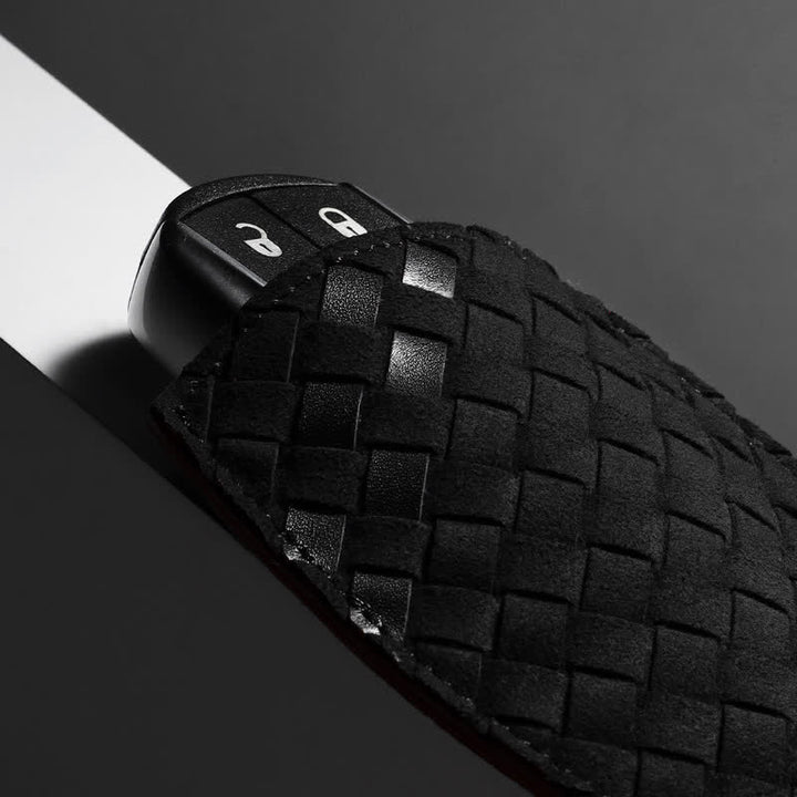Modern Weave Pull-out Leather Car Key Case - image 3