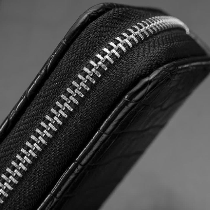 Alligator Pattern Zipper Bag Leather Car Key Case - image 2