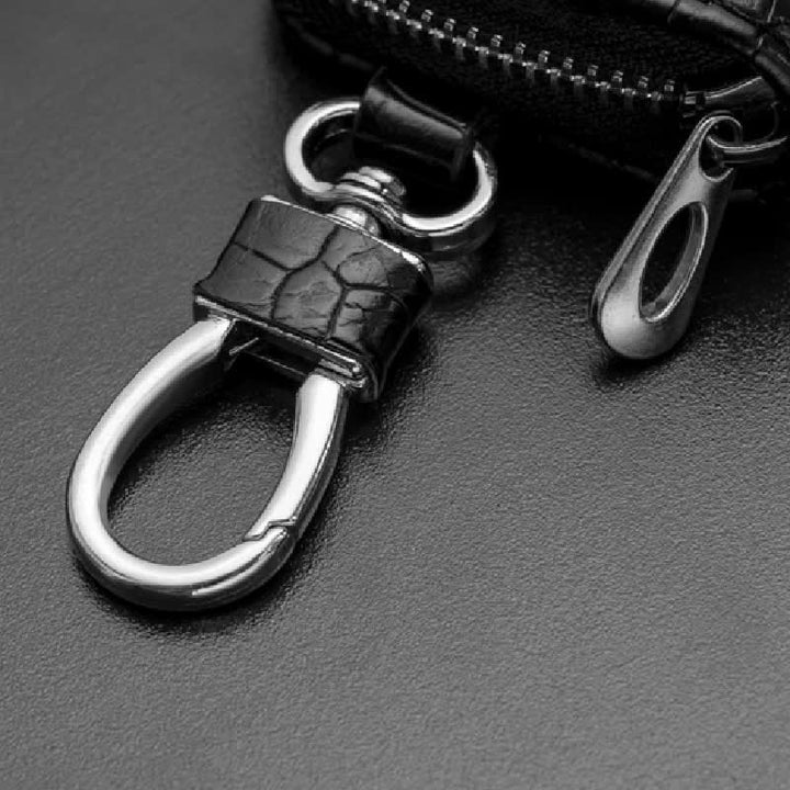 Alligator Pattern Zipper Bag Leather Car Key Case - image 3