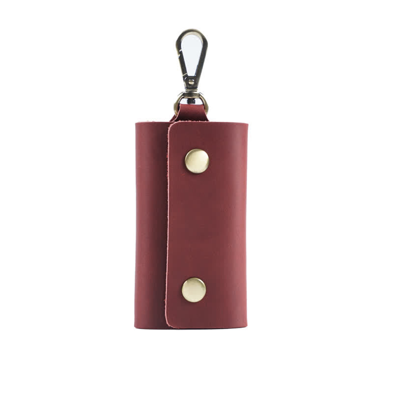 Versatile Belt Key Holder Leather Car Key Case - Burgundy - image 12