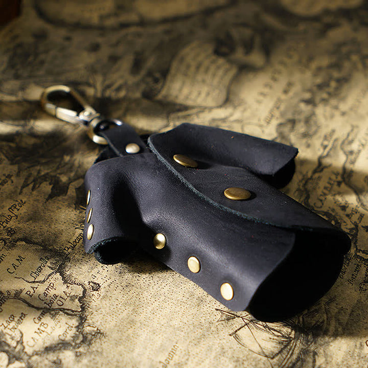 Creative Cute Clothes Shape Leather Key Case - image 4
