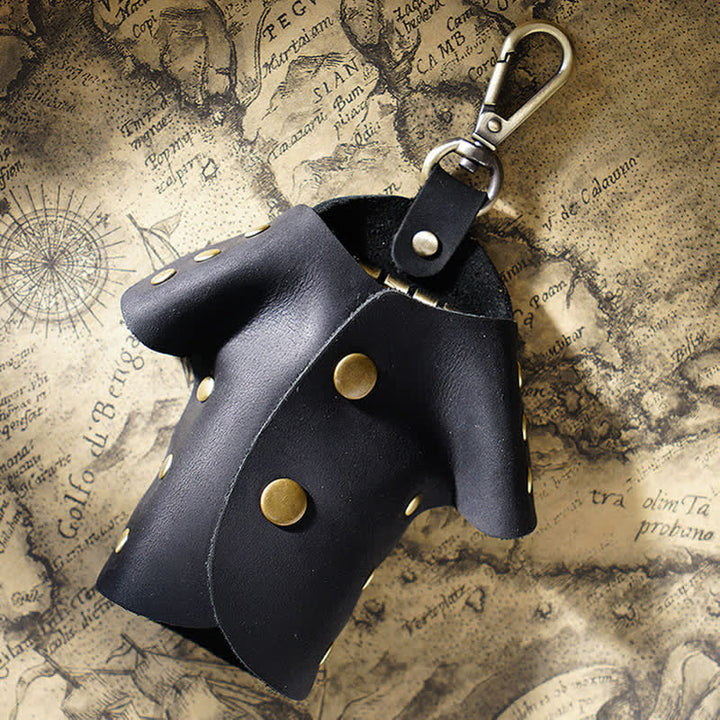 Creative Cute Clothes Shape Leather Key Case - image 3