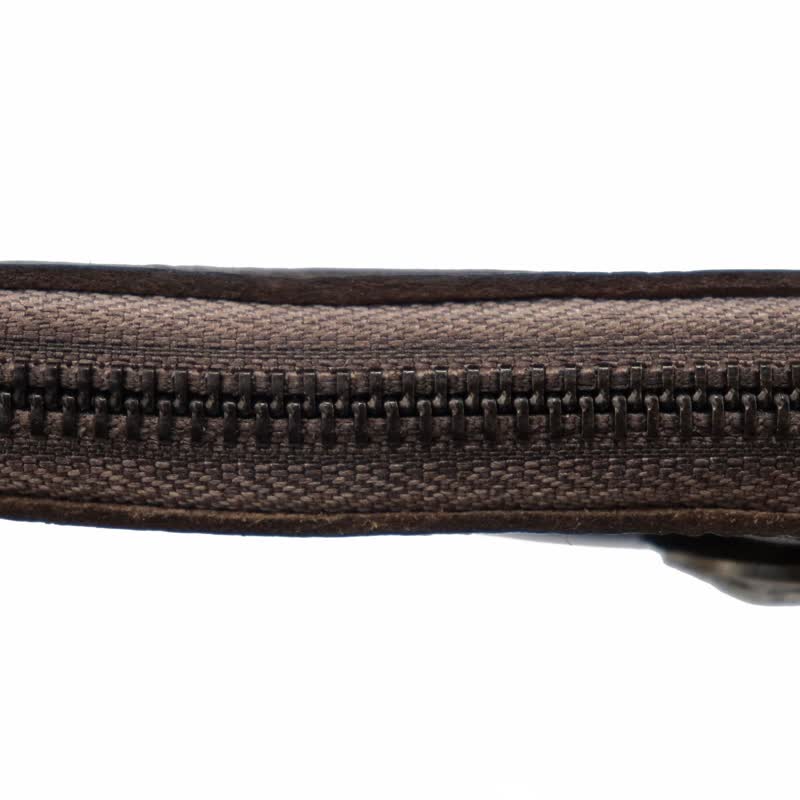 Vintage Medieval Zipper Wallet Leather Key Case - image 11