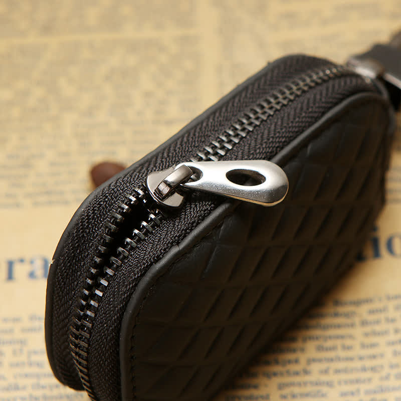 Universal Zipper Hook Hanging Leather Key Case - image 3
