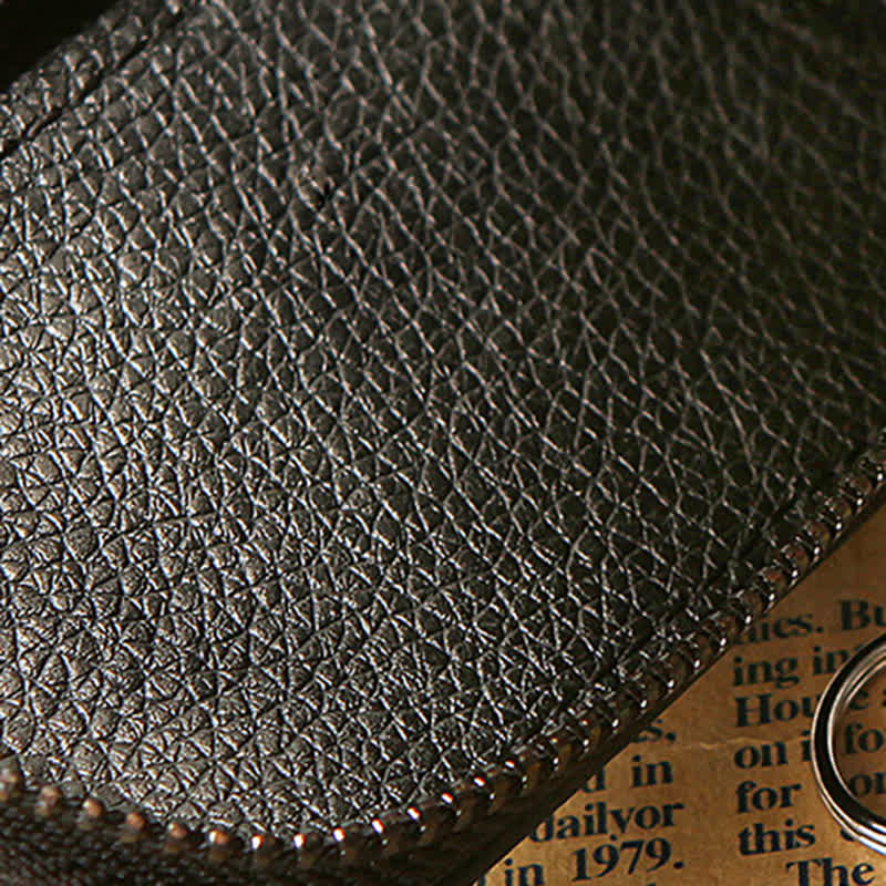 Universal Zipper Hook Hanging Leather Key Case - image 7