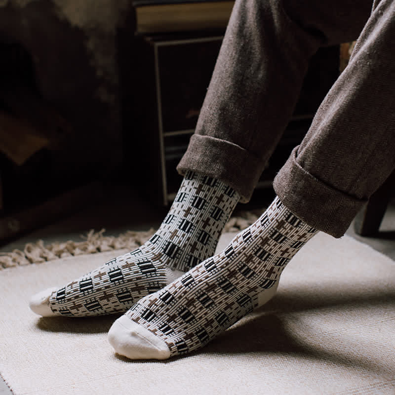 Men's Vintage Cross Gentleman Crew Socks