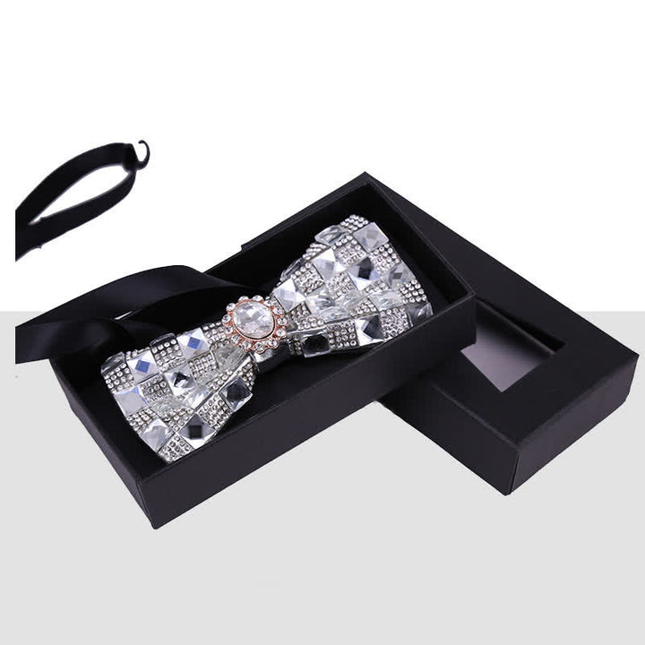 Men's Bright Beads Stone Rhinestone Bow Tie