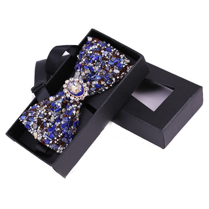 Men's Bright Beads Stone Rhinestone Bow Tie