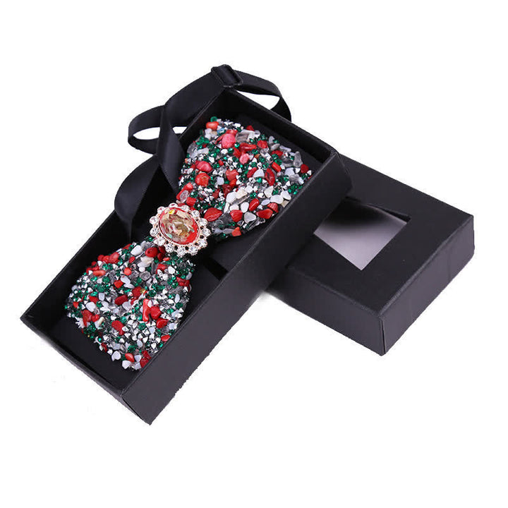 Men's Bright Beads Stone Rhinestone Bow Tie