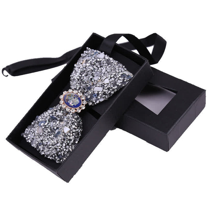 Men's Bright Beads Stone Rhinestone Bow Tie